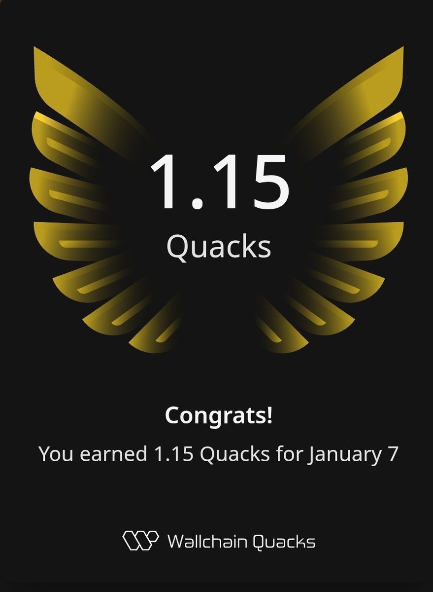 OvoOnoETH's tweet photo. Just earned 1.15 Quacks on @wallchain in one day 🦆

Turn insights into rewards and climb the leaderboard 🥇

Quack with us 💪🦆 https://t.co/IzkM8Mz8Qi