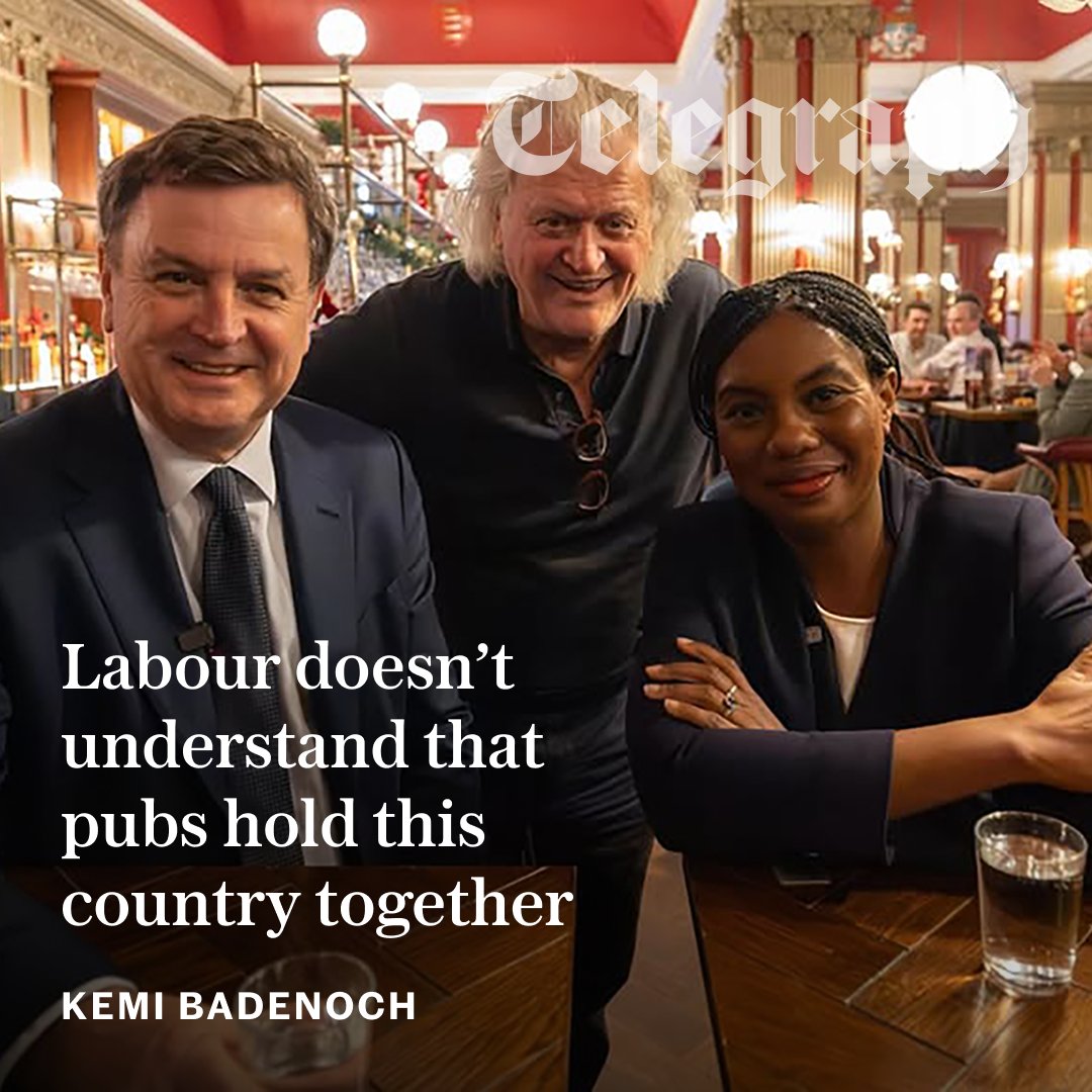 ✍️ "Something most Labour MPs don’t understand is that pubs aren’t the same as bars and restaurants in London. They serve a completely different purpose." | Writes <a href="/KemiBadenoch/">Kemi Badenoch</a>

Read more here ⬇️
telegraph.co.uk/politics/2026/…