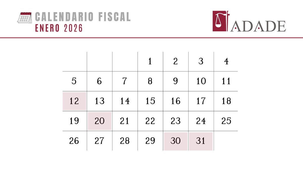 AdadeBcn's tweet photo. 🗓️ Enero 2026 marca el inicio de importantes obligaciones tributarias para personas y empresas.

💼 Infórmate, planifica y cumple a tiempo para evitar sanciones.

https://t.co/qSMqZKNxKq

#ObligacionesTributarias #Enero2026 #Fiscalidad https://t.co/5P70fl6tUO