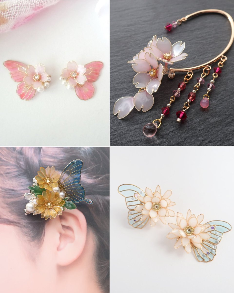 #クリエイターリンクデー
#365DIYtheme

樹脂とワイヤーでアクセサリーを作っています🌸
花と鳥が好きです🐦🥰