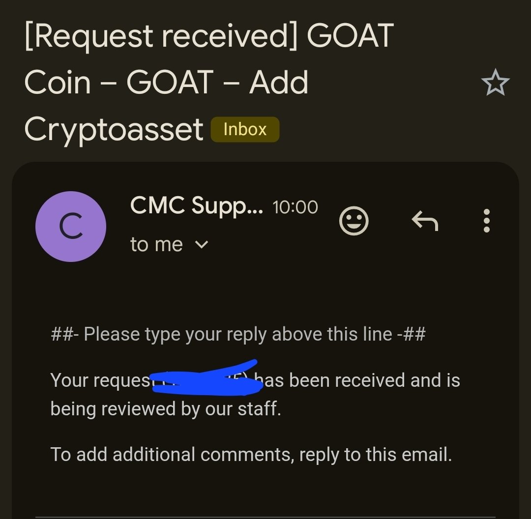 🚀 GOAT Coin – GOAT – Request submitted to CoinMarketCap ✓ Tracking,  transparency, and community growth are verified on-chain. Stay tuned for  updates and follow the herd 🐐 #GOATcoin #BSC #Crypto #memecoin