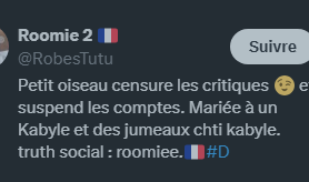 Un cancer. un putain. de cancer.

Fils de chien de "patriote" qui esst inscrit sur Truth Fascism social