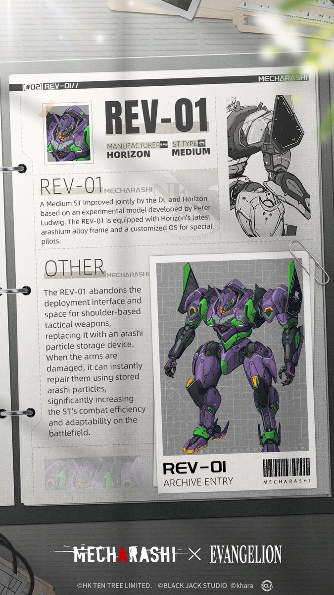 ST Spotlight: [REV-01] Reforged Assault

A Medium ST improved jointly by the DL and Horizon based on an experimental model developed by Peter Ludwig. The REV-01 is equipped with Horizon's latest arashium alloy frame and a customized OS for special pilots. The REV-01 abandons the