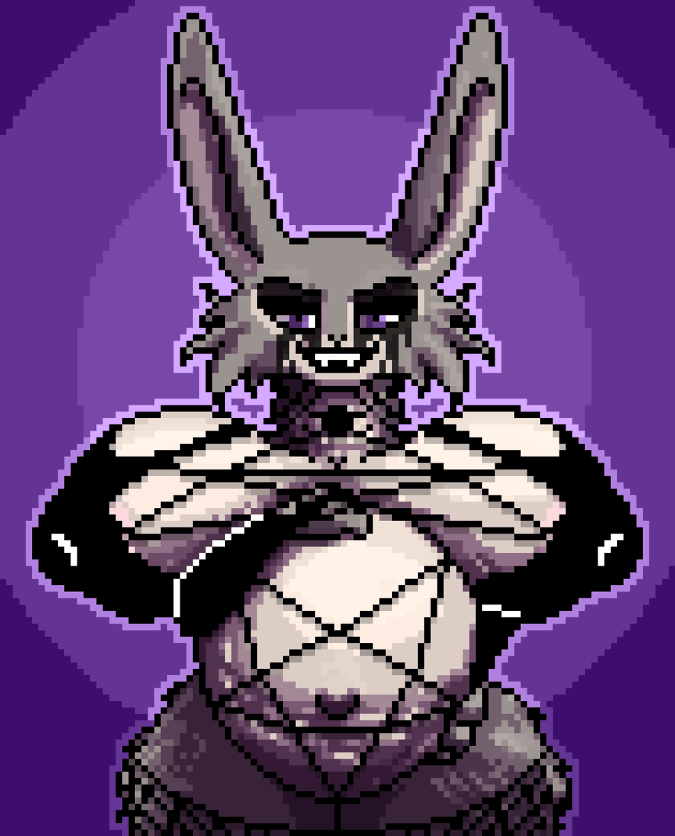 Shameless Judy Hopps recolor, but with more preggo goth vibes.