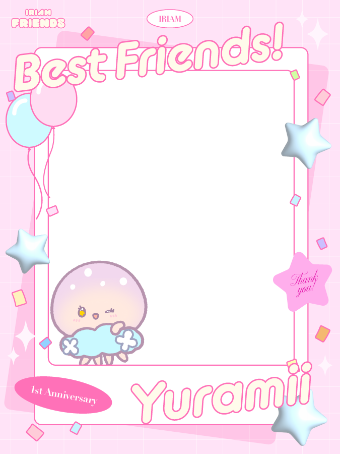 iriam_labo's tweet photo. ☁️⌒*⌒*⌒*⌒*⌒*⌒🌼💗🍤
 IRIAM FRIENDS フレーム素材
🍵🌟🌀⌒*⌒*⌒*⌒*⌒*⌒☁️

フレンズたちと一緒に
記念の一枚を作ってみない？🫧

作成した画像は、
#イリアムフレンズといっしょ で
ぜひ投稿してみてね！📱

❤️いいね＆RP🔁で使用OK

スレッドへ続く⬇️
#IRIAM #イリアムフレンズ #IRIAM素材 https://t.co/tkFKhjdeVC