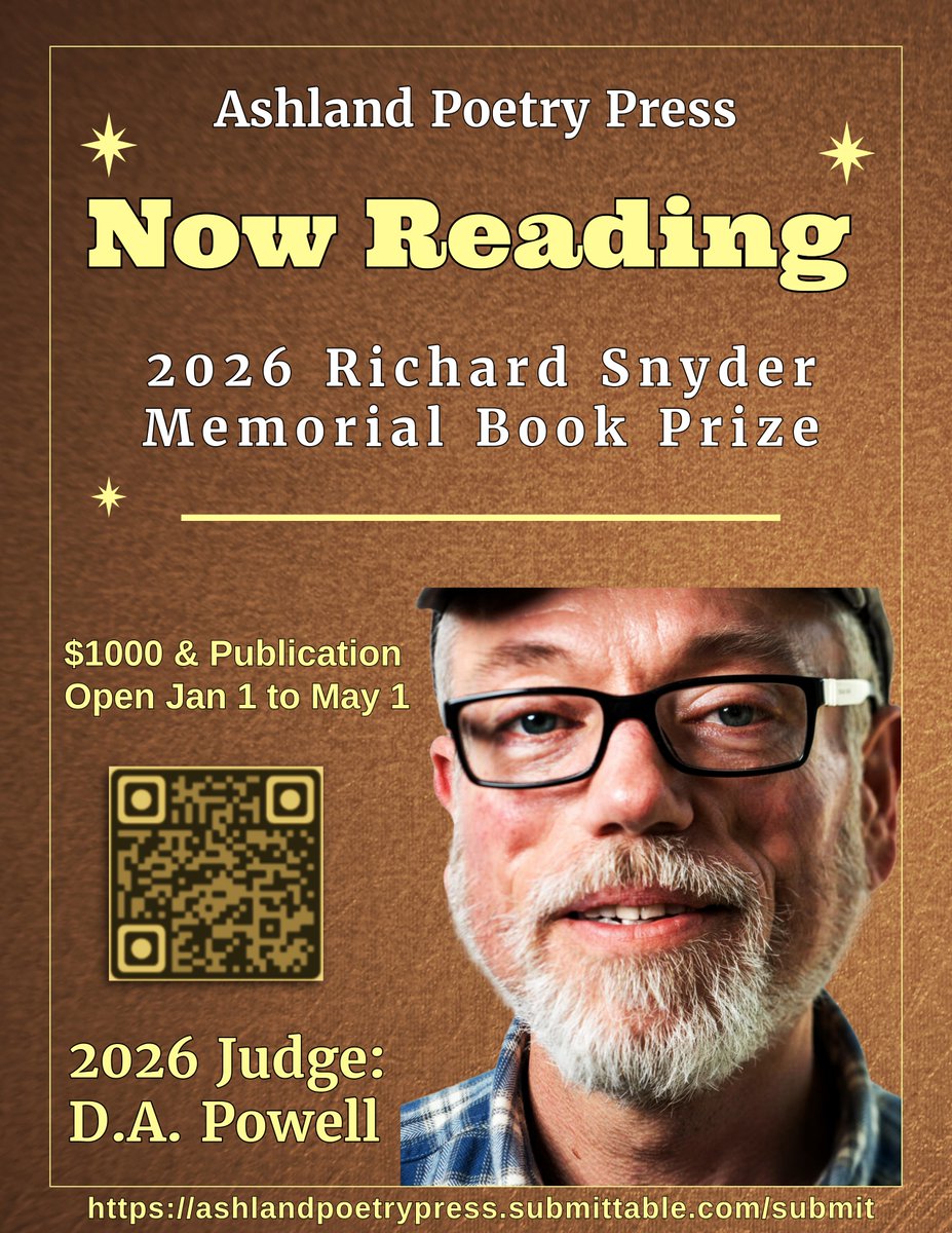 ashlandpp's tweet photo. What? It's January's? But you haven't sent us your manuscript yet! The 2025 Richard Snyder Prize is reading: send us your book!  (Give us something good to obsess over.)  
https://t.co/329ZcAmwHO 
#poetry #poetrysubmissions #poetrycontest #poetryprize #ashlandpoetrypress https://t.co/vmiulU3mRy