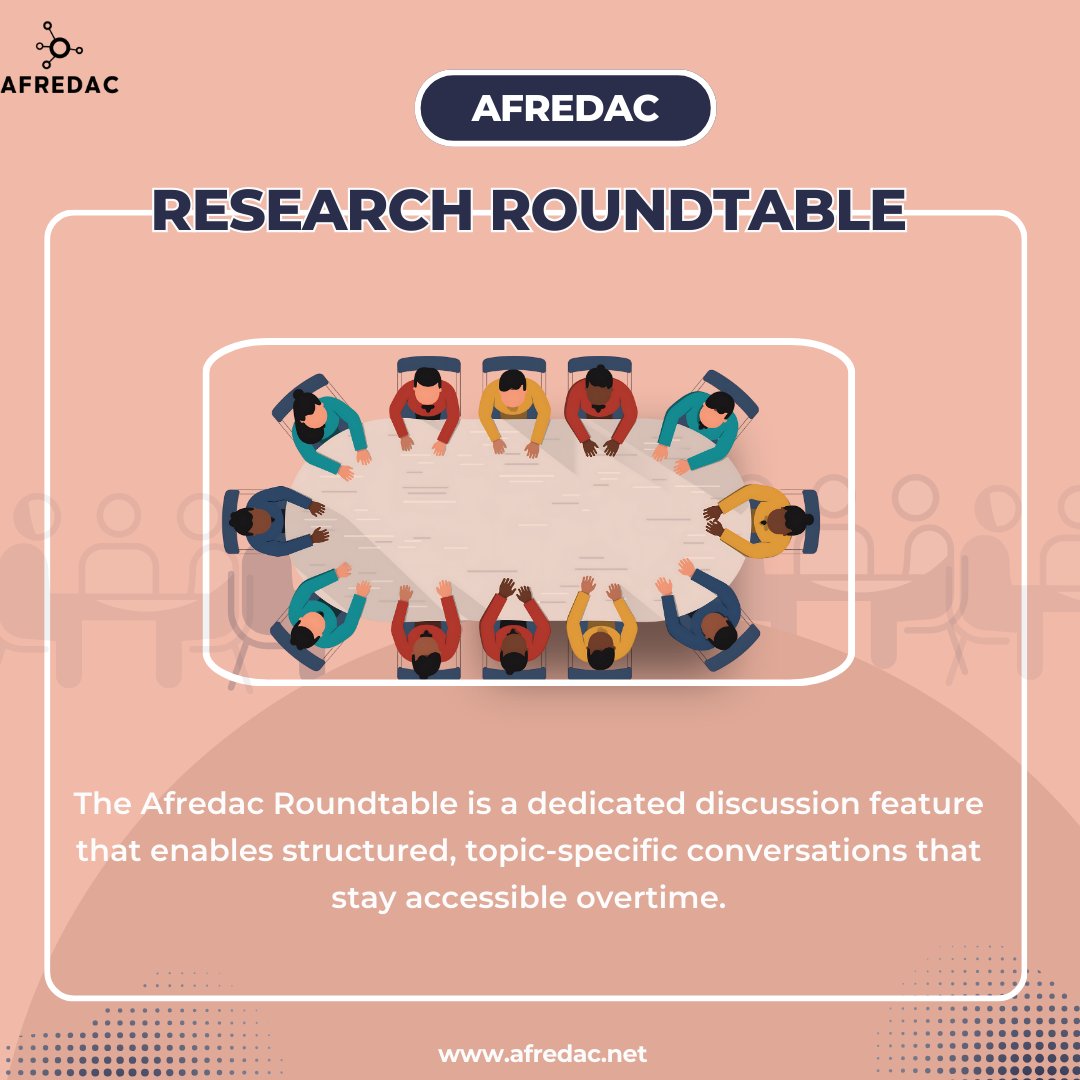 On Afredac Ubuntu Platform, conversations don’t disappear into a feed.

They live on through the Research Roundtable designed for discussions that remain accessible  and relevant long after they start.

👉 Sign up now: afredac.net/forums/forum/r…

#Afredac #AfredacUbuntuPlatform