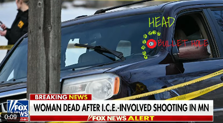 Demoguardian's tweet image. Whoever uses this picture as evidence, it proves the shooter's guilt. 

He can only have been standing where the photographer was standing, otherwise the position of the head and the bullet hole would not form a straight line. The vehicle was NOT aimed at him when he fired.