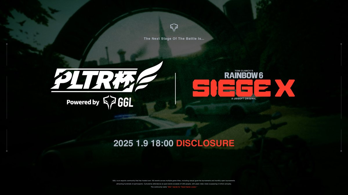GGL_sub's tweet photo. NEXT GGL
#R6SX @PLTR_R6S https://t.co/olepcwmctE