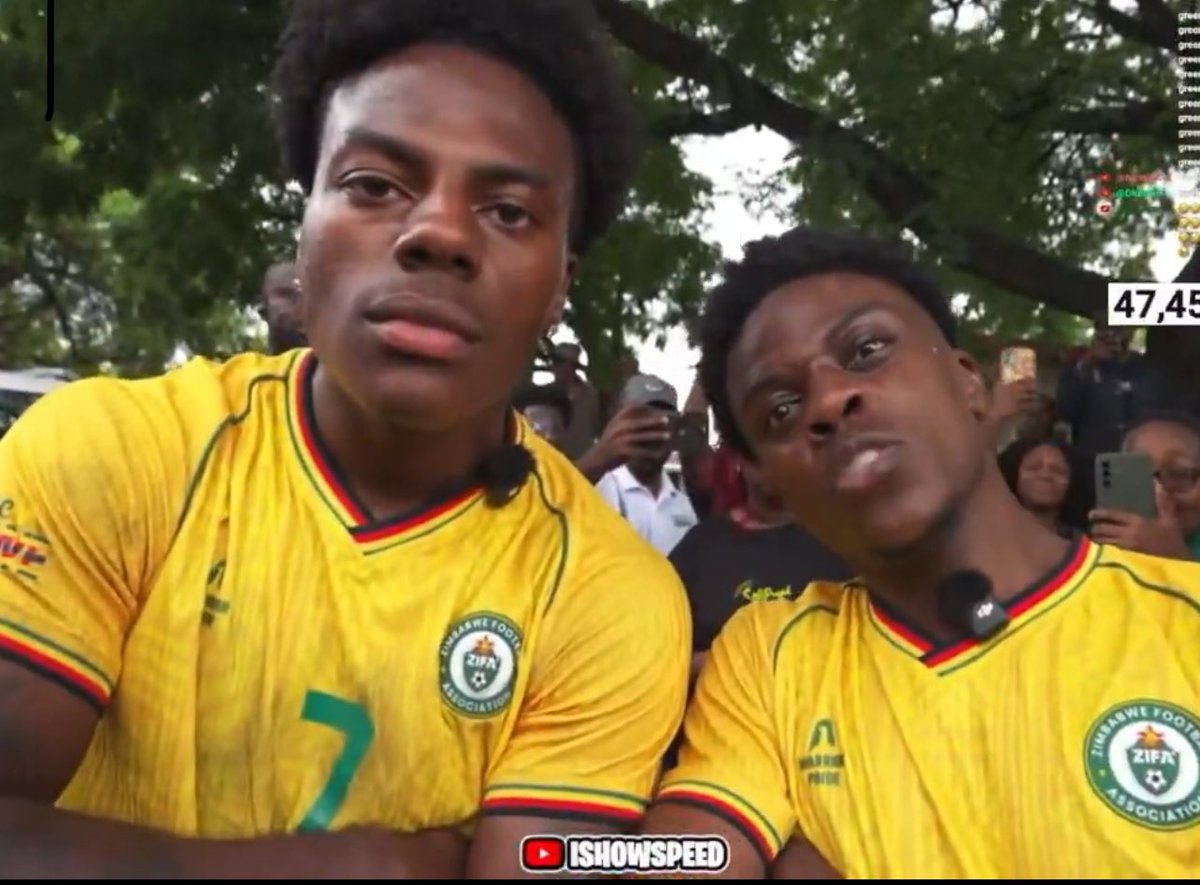 john322226's tweet image. I still can’t get over this view of IShowSpeed and his look alike in Zimbabwe. 

We need to ask his mother some questions