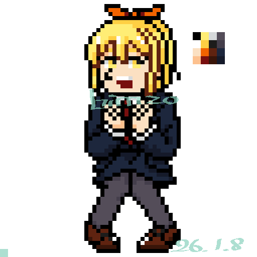 #bimzo絵
毎日8bit風チャレンジ
No.5:👔　🍋（グッズ）