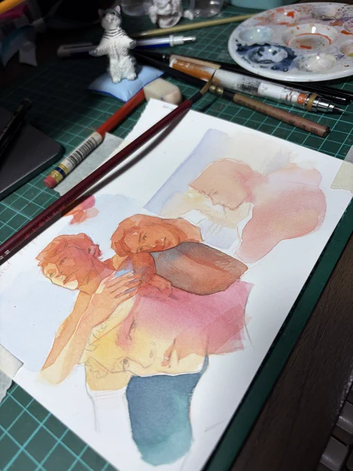 Learning once again that watercolor is about taking things one step at a time and trusting the process
