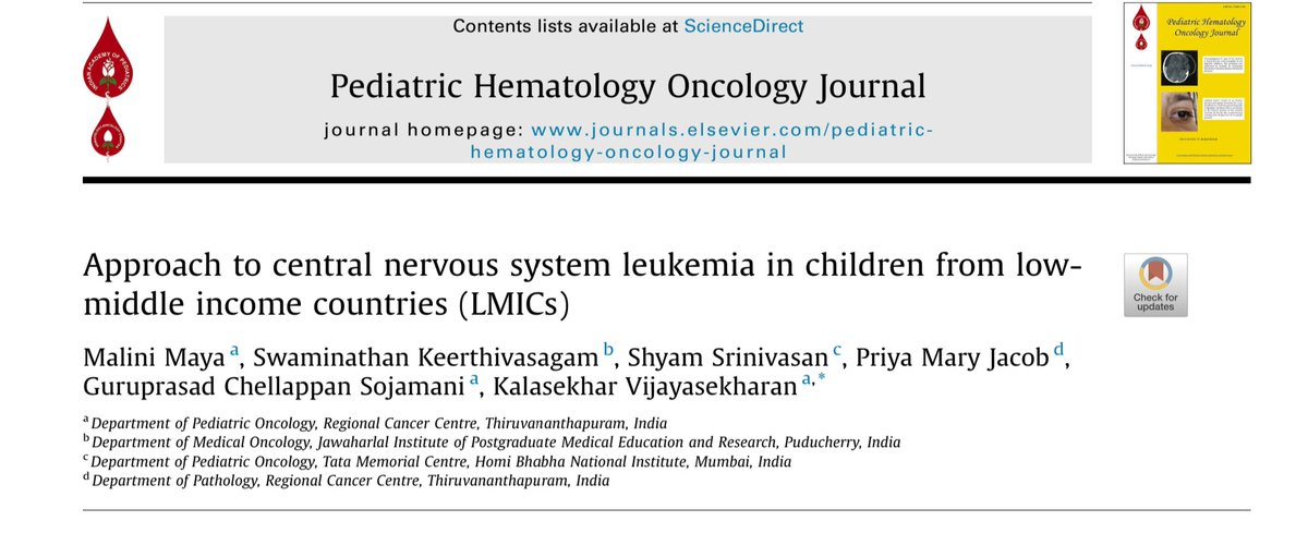 Pediatric Hematology Oncology Journal tweet media