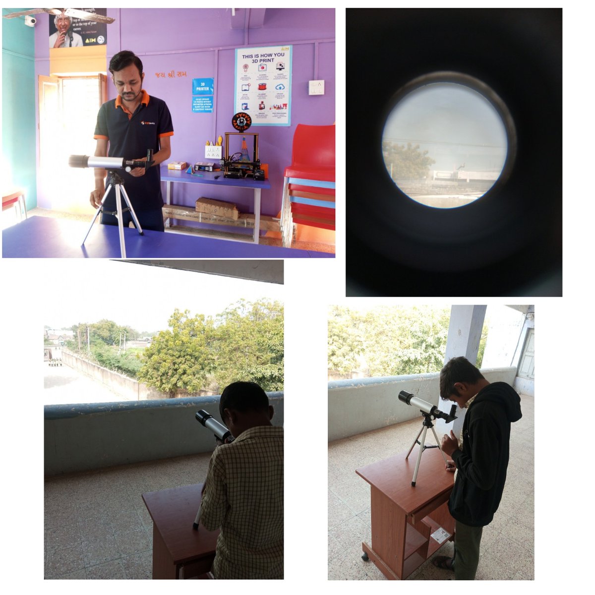 atlsanskarbh's tweet photo. Telescope 🔭 Activity done in the ATL of Sanskar Bharti Highschool, Parvala, Bhavnagar  
#telescope #stembotix 
#atalinnovationmession #aiminnovation #stemlearning #nep2020 #stemactivity  
@PMOIndia  @NITIAayog  @aimtoinnovate @stembotix @InfoGujcost @krcscbhavnagar https://t.co/oc5U4qfop9