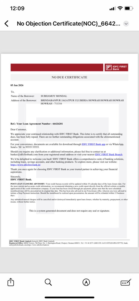 SMondhal's tweet photo. I have settled my loan &amp; recived the NDC from @IDFCFIRSTBank but now I am receiving overdue messages from the bank &amp; also the court case is still active. What kind of thing this is ??? @RBI @RBIsays kindly look into this matter. Screenshot attached. https://t.co/9gjgw6GFzU