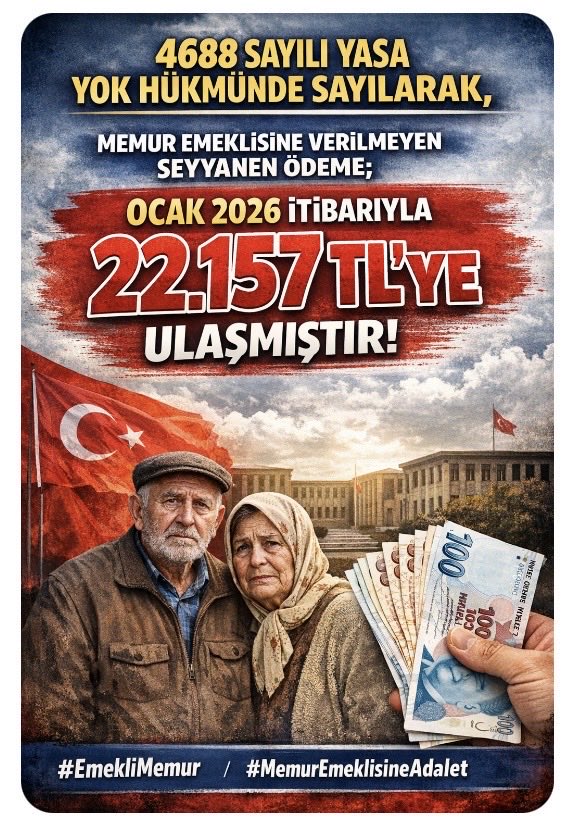 TİVİTE BÜTÜN DOSTLARIMDAN DESTEK İSTİYORUM
LÜTFEN 
EMEKLİ VE EMEKÇİ NİN BİRER TİVİTLE SESİ OLALIM
#EmekliMemur
Sabah yine gözümüzü Xde açtık
Yılların Emeği , Ekmeği için sesleniyor 
Yasal halkına 375/40 Ek madde koyunlar VİCDAN ınızı nereye koydunuz Memura verilen seyyanen ödeme