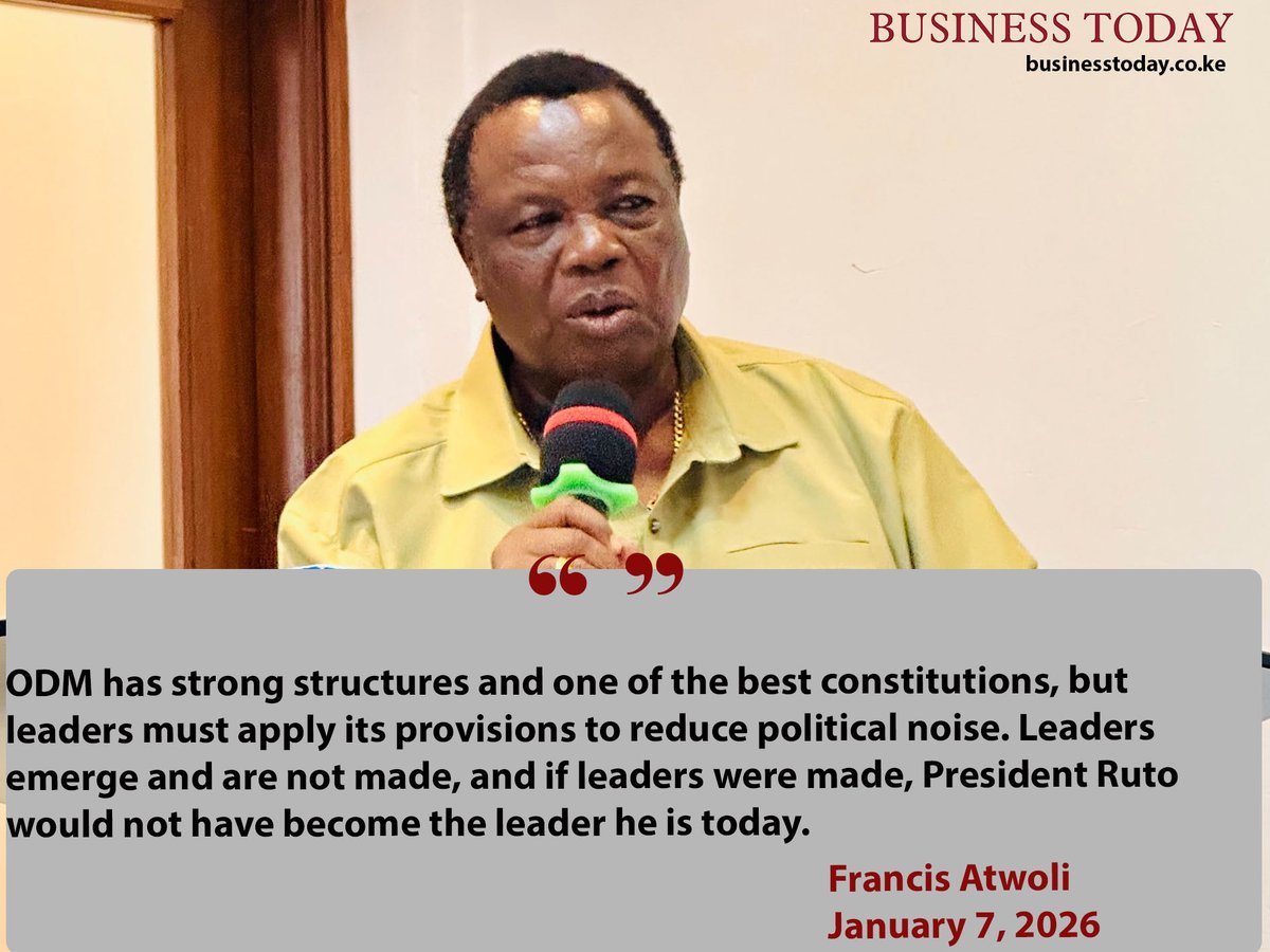ODM has strong structures and one of the best constitutions, but leaders must apply its provisions to reduce political noise. - Francis Atwoli.