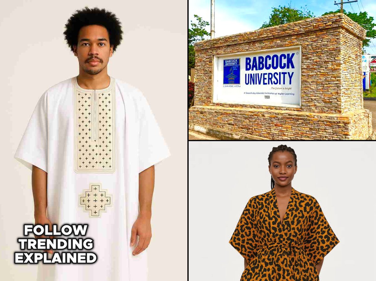 TrendingEx's tweet image. Just In:

Babcock University has banned: Dreadlocks, Beards, Joggers, Bubu, Danshiki, Sleeveless Gowns or Blouse, Sportwears, Baggy and Bodyhugs for students.