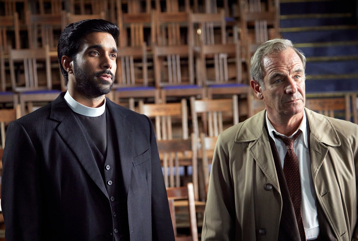 richardcookson's tweet photo. Just for tonight, Thursday night is #Grantchester night – and it’s one of mine! The murder of a student researcher leads Alphy and Geordie into the midst of an academic rivalry – brought to life by a brilliant cast and crew. Catch it at 9pm on @ITV https://t.co/BQsztBJgYB