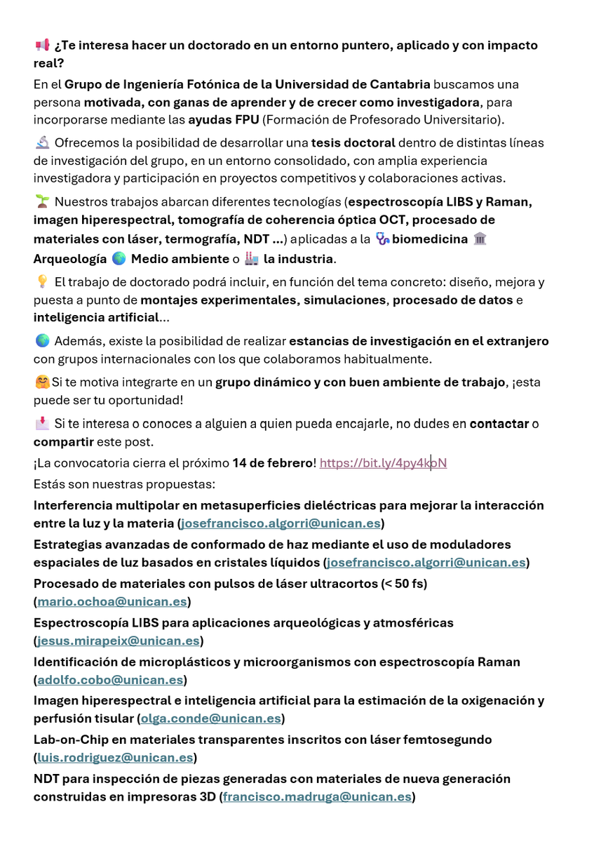 GIF_unican's tweet photo. Ha salido la convocatoria de ayudas FPU ¿Te interesa hacer un doctorado con nosotros? https://t.co/mZERTQlscw