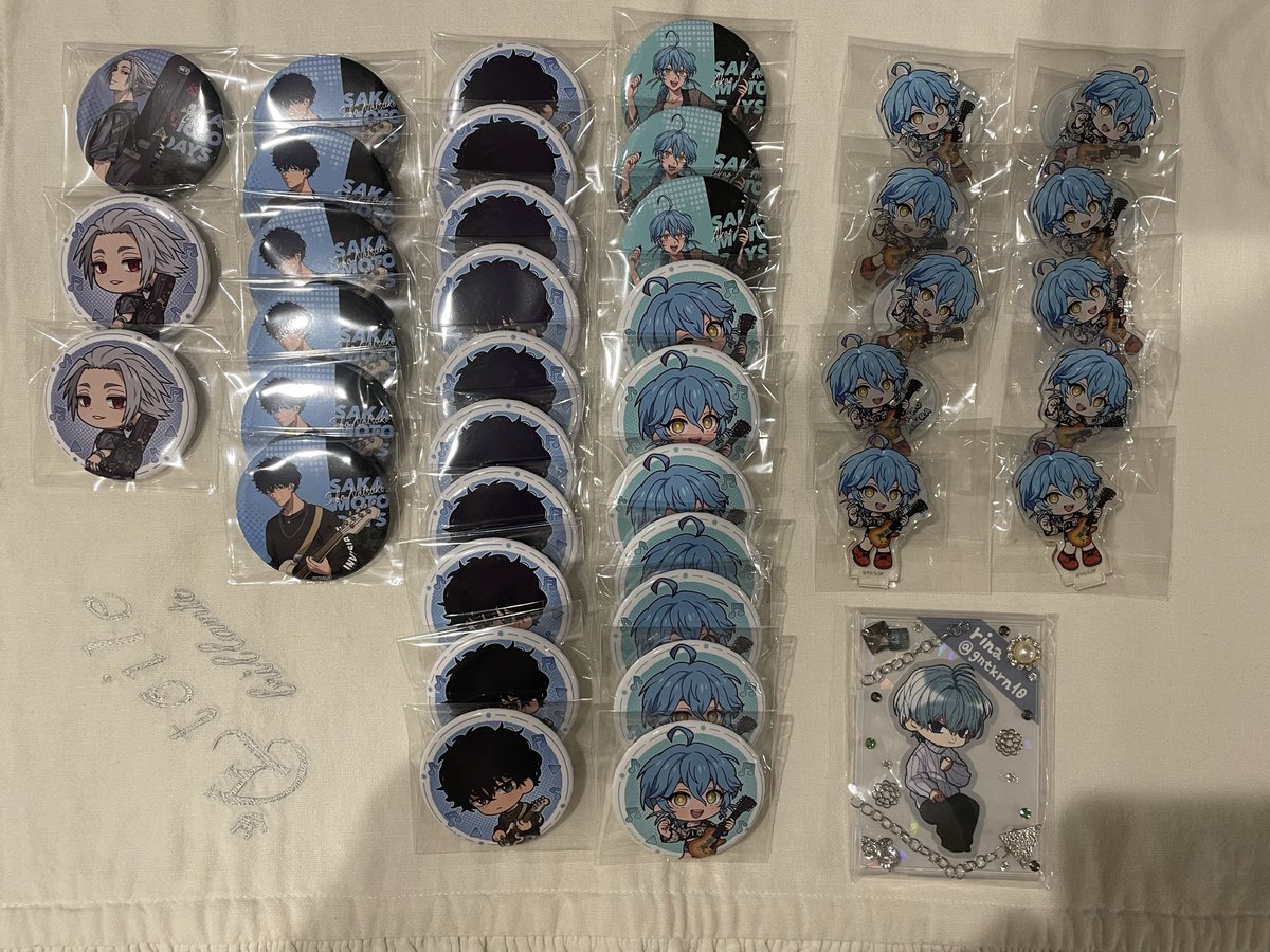 サカモトデイズ まねきねこ 缶バッジ デフォルメ スラー 楽 赤尾晶 勢