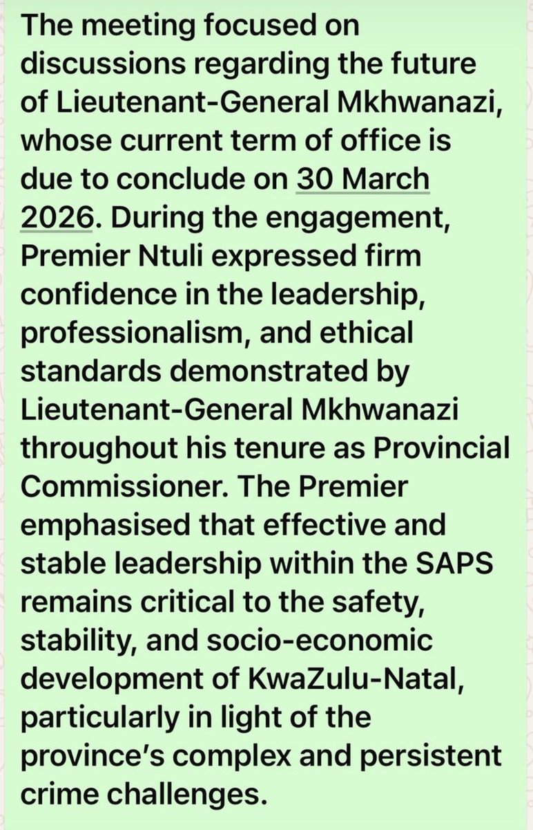 tumisole's tweet image. #CountryDuty 

Breaking News: 

General #NhlanhlaMkhwanazi’s contract will be renewed for a second term! 

🇿🇦🇿🇦🇿🇦