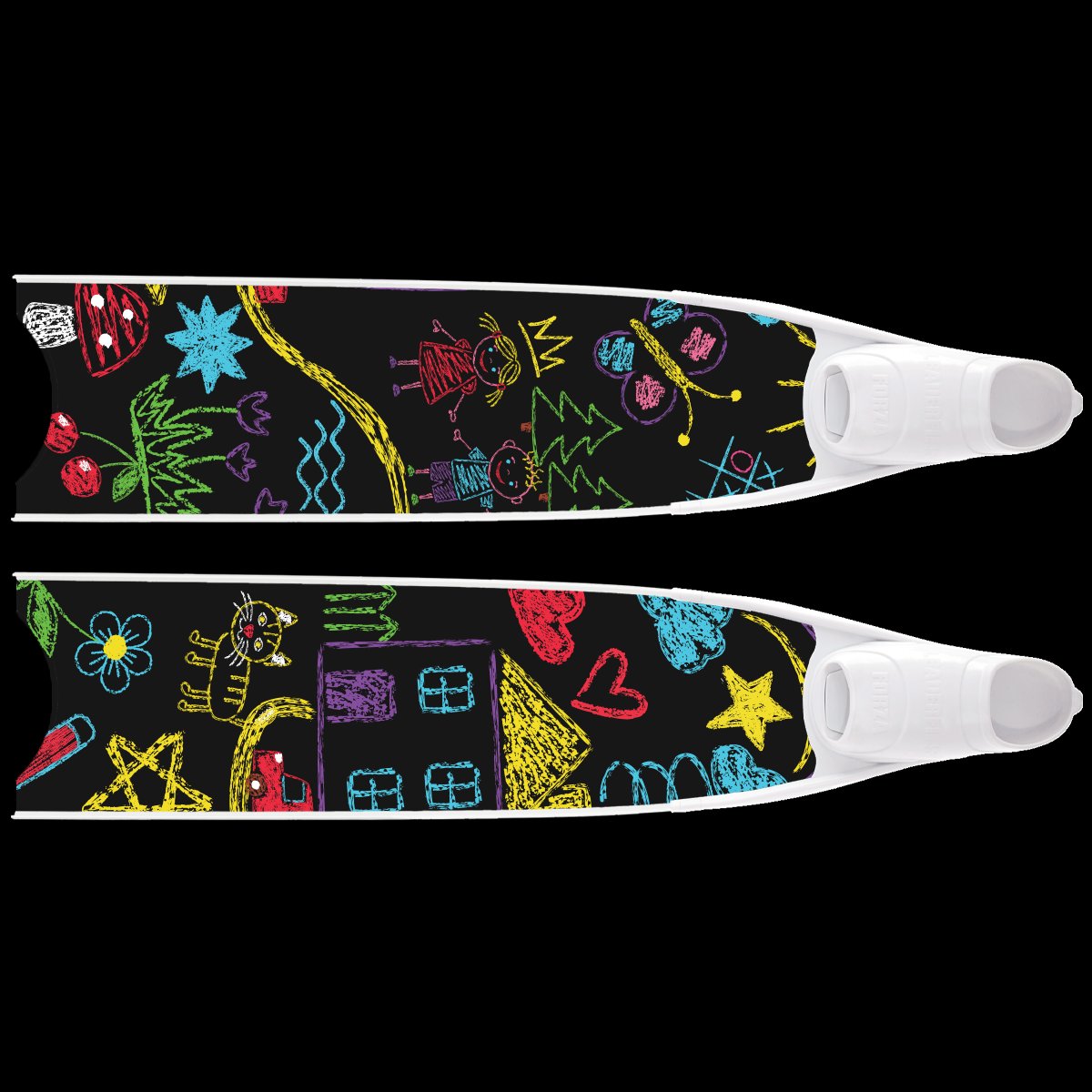 Introducing the new Leaderfins Limited Edition Kids Crayon Fins with white ribs and white Forza foot pockets 

Available at: 
leaderfins.com/us/bi-fins/lim…