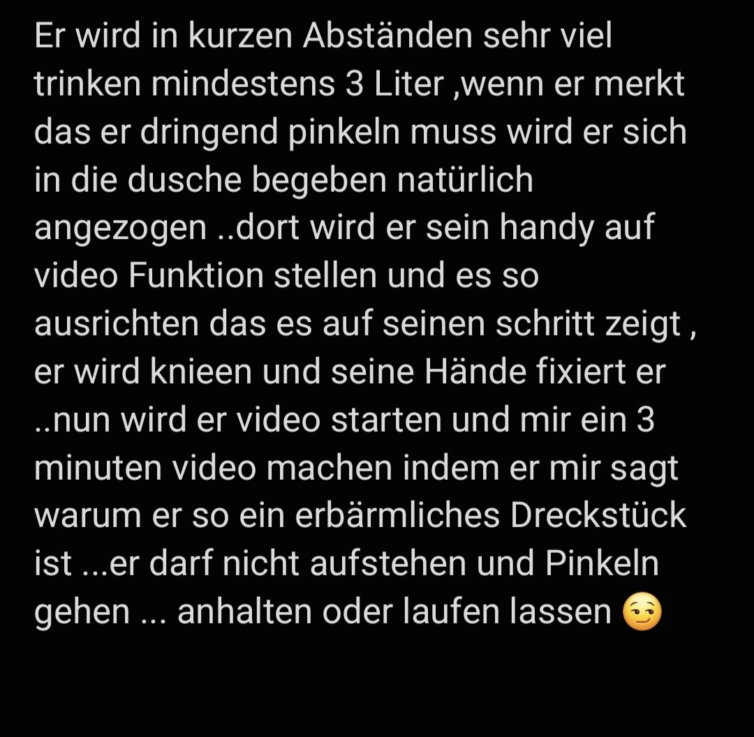 Einen wunderschönen guten Morgen 😏 kleine Aufgabe die ein sklave gerade erhalten hat 😏