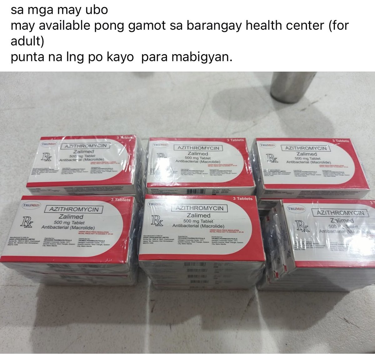 MayamangJeff's tweet photo. A gentle reminder to the people working in our barangay health stations:

Ang mga antibiotics ay hindi po basta-basta ipinapamahagi. Kailangan ang reseta mula sa manggagamot bago ito maibigay sa pasyente. Ito ay mahalaga upang maiwasan ang antibiotic resistance.

Skl~ https://t.co/vxtz0OROT9