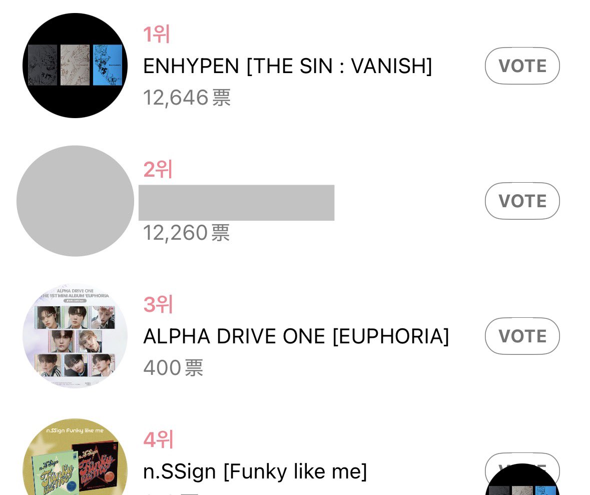 [DuckAD]

🗳️1月3週目カムバック投票

📢今日のアプリ投票はお済みですか？

特典のカムバ時ストリーミングを獲得するためにも毎日投票継続をお願いします🙇‍♀️

🗓️〜1/10(土)20:00
📍1アカウント1日最大10票
📍1/10まで毎日投票
📍票は出席/バナークリック/広告動画視聴等で獲得可能