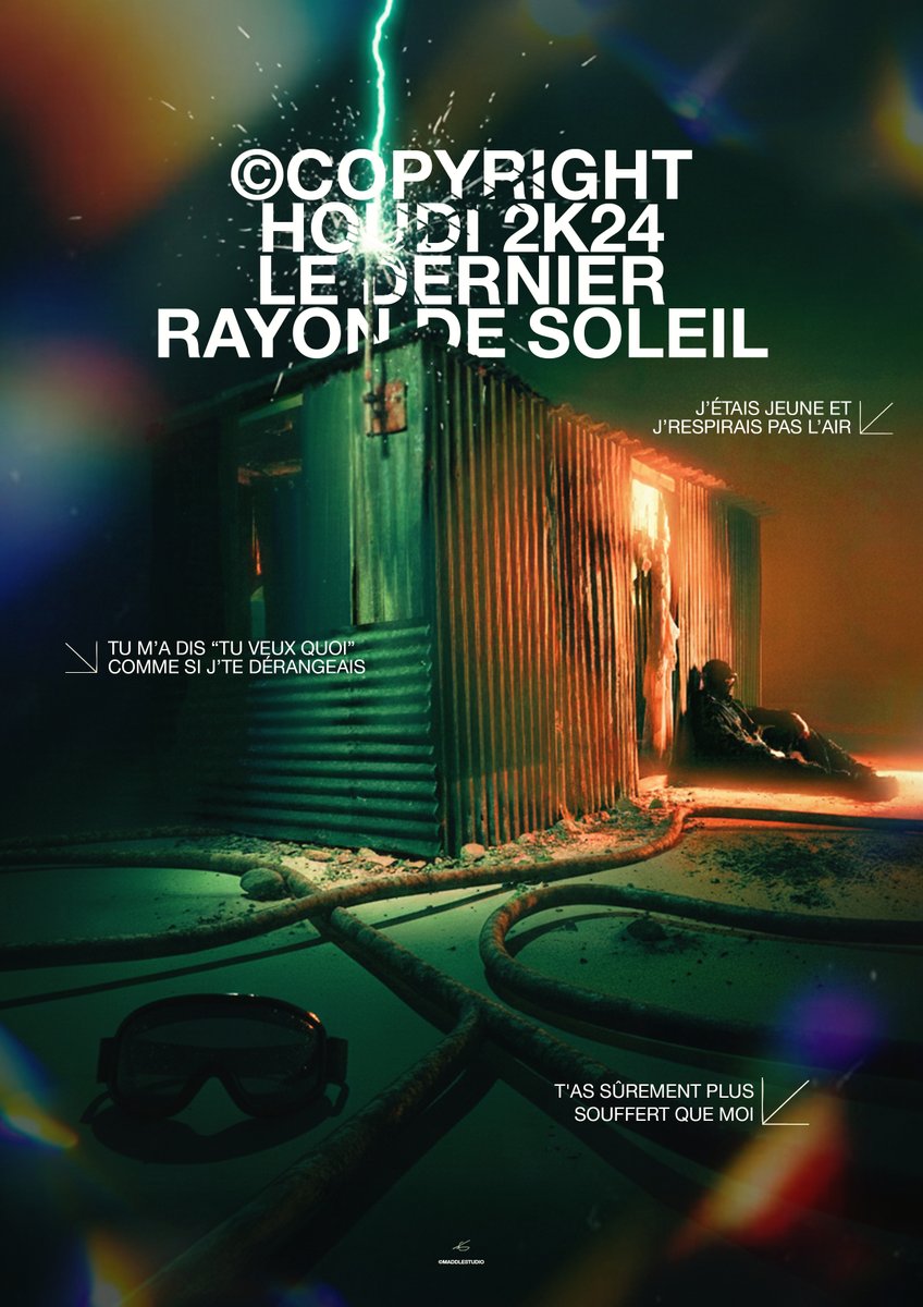 MaddleStudio's tweet image. LE DERNIER RAYON DE SOLEIL - @houdihood 
.
.
#HOUDI #RAPFR #POSTER