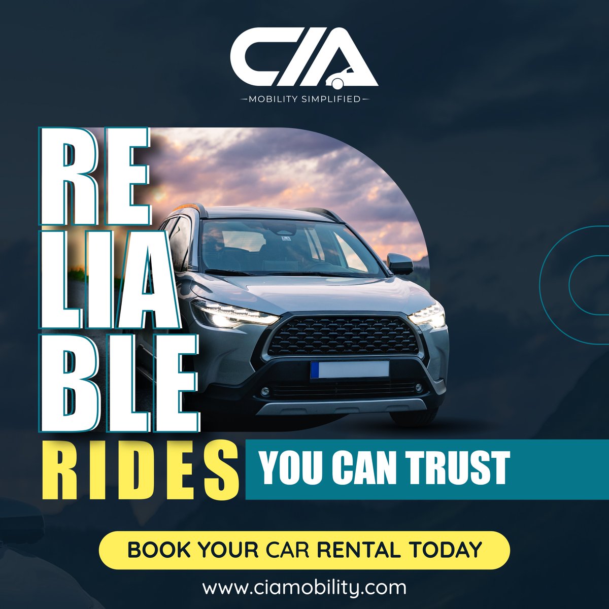 CIAMobility's tweet image. Trusted car rentals with well-maintained vehicles and reliable service. Book with confidence today!

Visit: ciamobility.com

#BestCarRentalService #CarHire #LuxuryCarRental #CarRentalService #CIAMobility #TrustedCarRental #GlobalCarRental #LuxuryCarRentalService