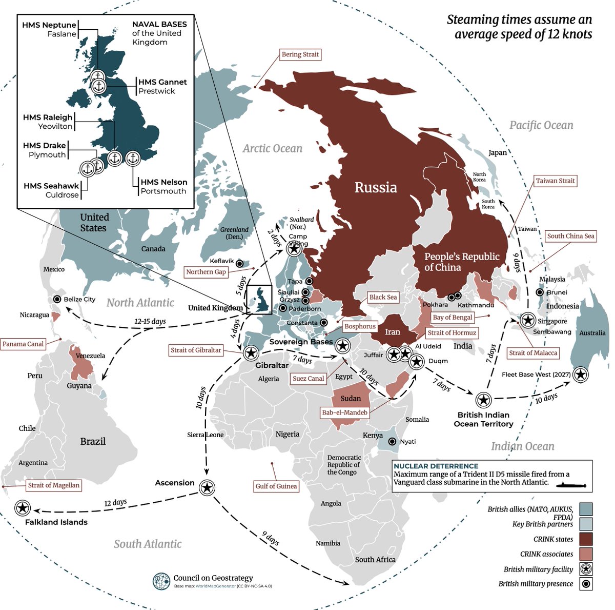 NavyLookout's tweet image. .@ConGeostrategy have  published an excellent resource: Britain’s world: The strategy of security in twelve geopolitical maps.

geostrategy.org.uk/research/brita…

Experts argue the UK can reach a ‘truly enviable position’ in geopolitics by focusing nation’s armed forces and resources on…