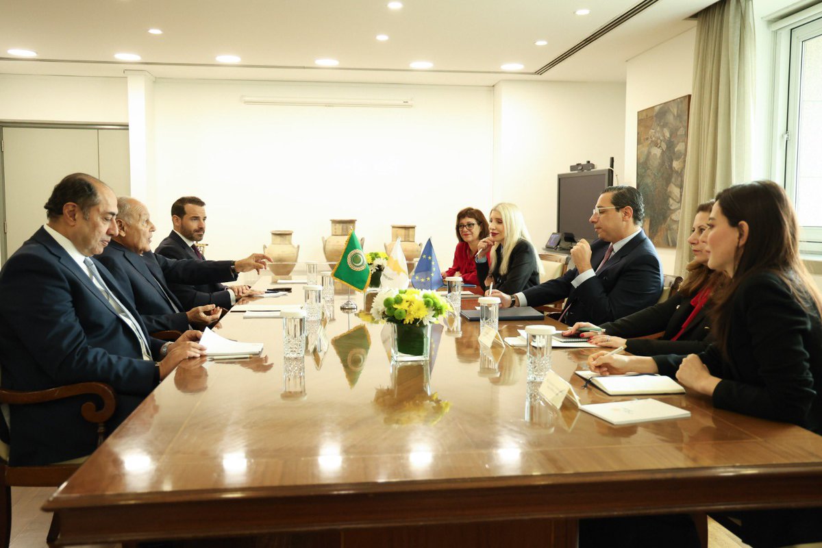 Good meeting today <a href="/CyprusMFA/">Cyprus MFA</a> with the  #LeagueOfArabStates Secretary-General Ahmed Aboul Gheit. 

Our discussion focused on:

🔹Cyprus - League of Arab States relations.
🔹Cyprus Presidency of the Council of the EU.
🔹EU - League of Arab States relations.
🔹Situation in the