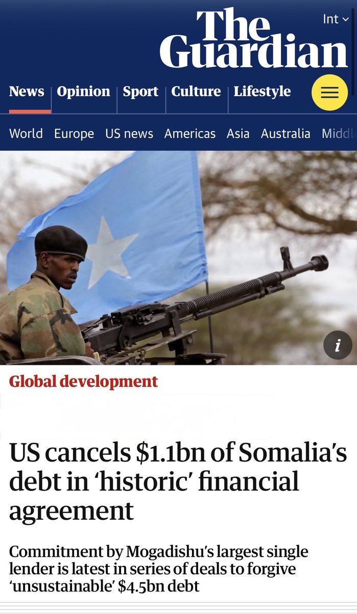 RepOfSomaliland's tweet image. The U.S. forgave $1.14 billion in Somalia’s debt—debt it accumulated and failed to repay.

Republic of Somaliland?
No loans. No debt. No bailouts.
Just peace, elections, and fiscal discipline.
Reward success, not failure.