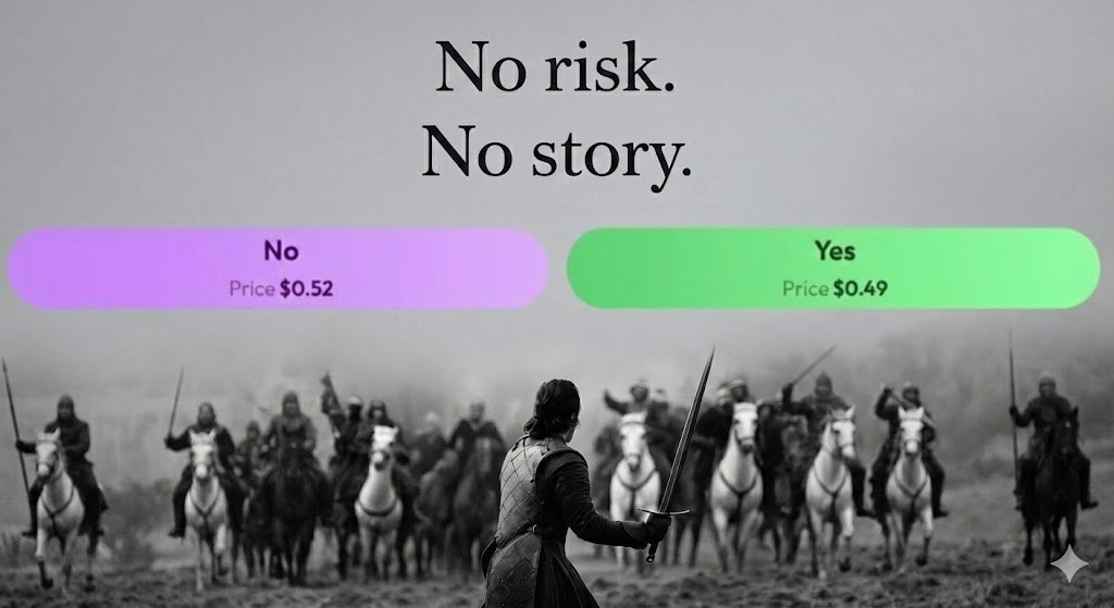 The risk of losing your entire net worth in 1 button is nothing compared to the risk of living an average life trapped in 9-5 forever. 
Once I realized how long it takes to save up $100k+ by working a real job, I started to take more risk🫡