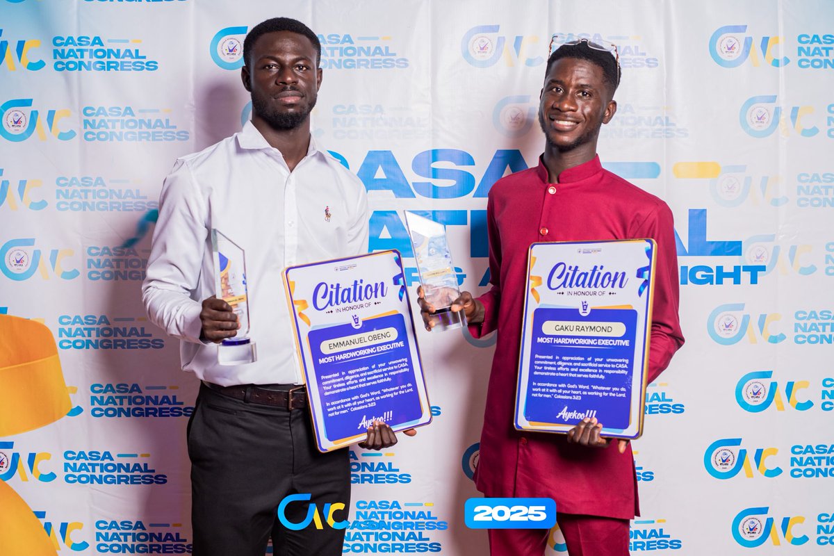 casa_global's tweet photo. π΅π΄ πππ-ππππ ππππππππ ππππππππ ππππ
Congratulations to Emmanuel Obeng and Gaku Raymond, for winning awards for the Most Hardworking Executives!ππΏβ¨
#CNC #CASAGlobal #CASATakeover https://t.co/nJc7DG1REb