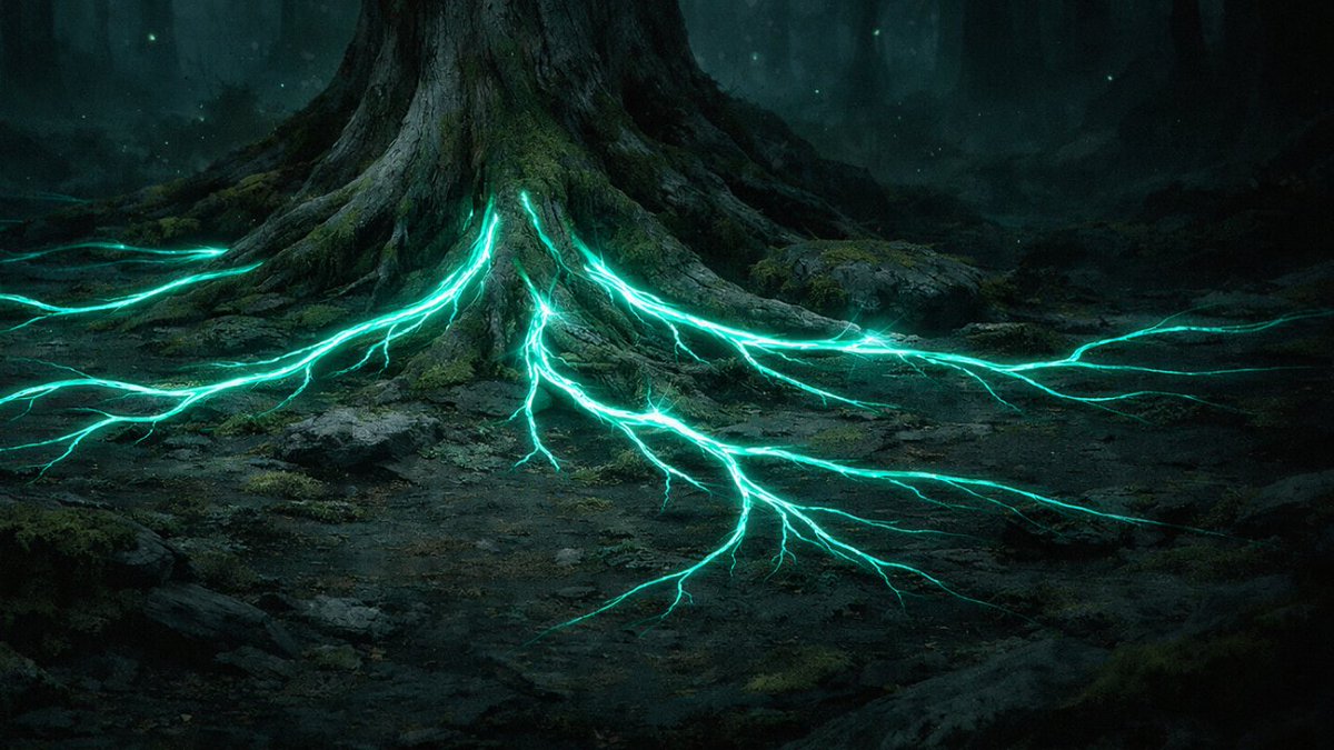 Forest fact 🌲
A tree doesn’t grow because it moves fast. It grows because it keeps spreading roots. 
4,062 holders
Quiet above ground. Busy underneath.
