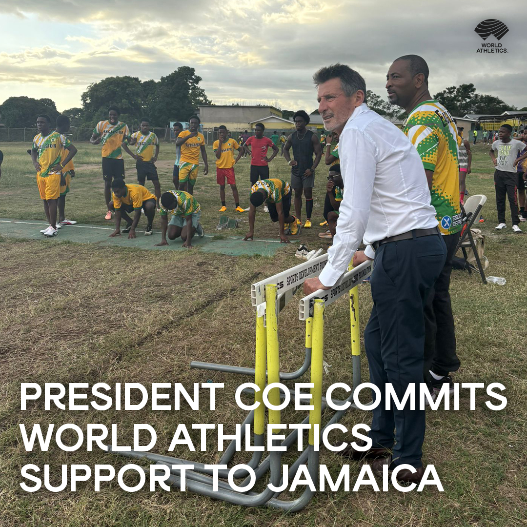 WorldAthletics's tweet image. President Sebastian Coe has confirmed at the culmination of his official visit to Jamaica that World Athletics will provide financial and technical support and resources to be distributed through the National Federation in the aftermath of Hurricane Melissa.

🔗…