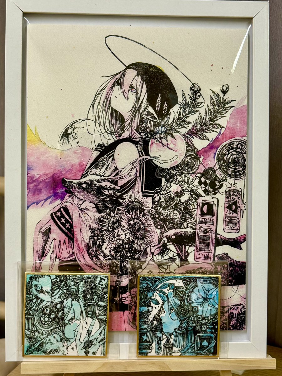 a*a様 七色の希望　　　絵画原画 さそほし様（@An_kurage4051 ） から原画色紙が届きました！🙌 色味と