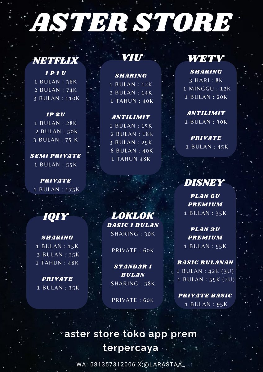asterstoree's tweet image. Untuk pricelist ada disini yaa fwen🙂‍↕️ 
untuk pesan bisa ke wa langsung yaa 
wa.me/6281357312006💞

 🎨Canva🎨
1 hari : 2k
1 minggu : 7k
1 bulan : 10k
1 tahun : 38k