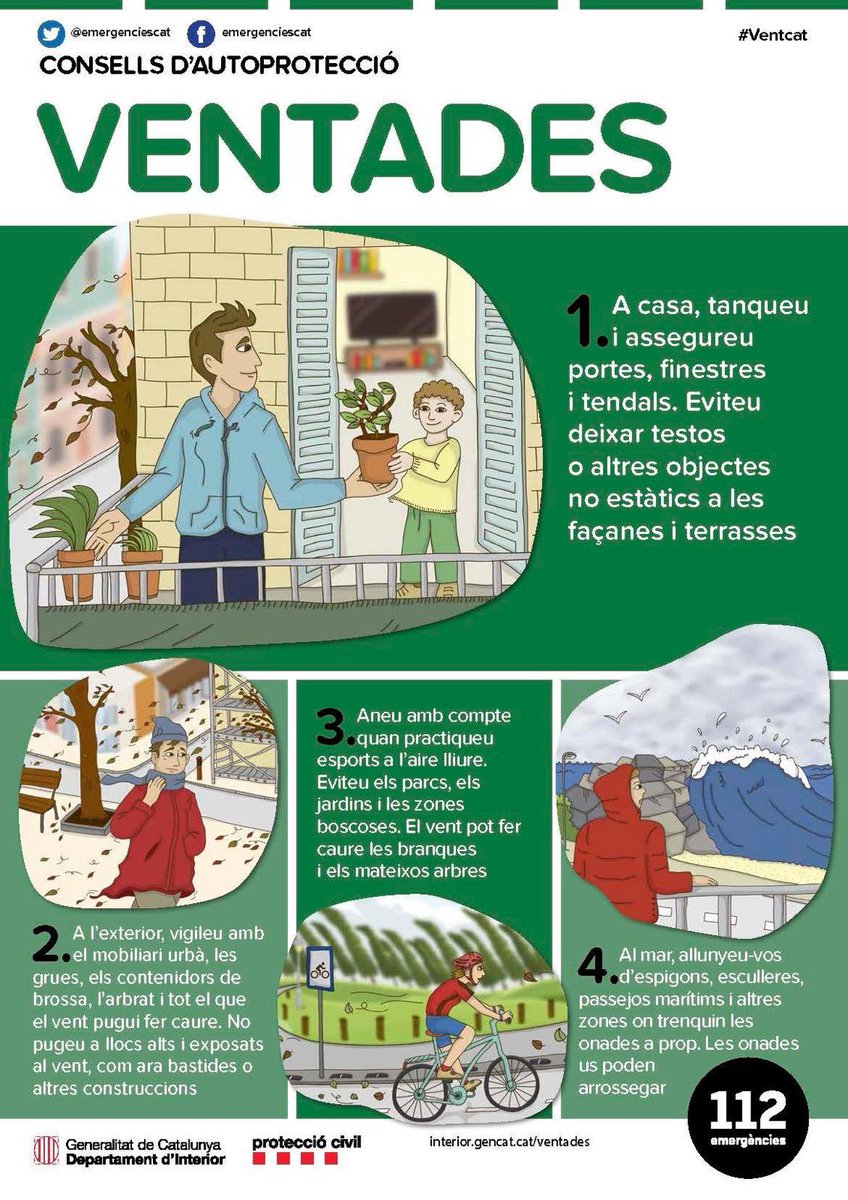 🌬️AVÍS FORT VENT a Abrera 
👉🏼Per dijous 8, divendres 9 i dissabte 10 de gener, us demanem extremar les precaucions. 

🚨👮🏻Per a qualsevol emergència, truqueu al T.112, o contacteu amb la Policia Local d'Abrera al T. 93 770 09 81

ℹ️Consulteu els consells a abrera.cat