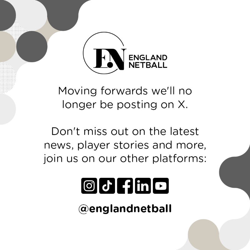 EnglandNetball's tweet photo. An update ⬇️