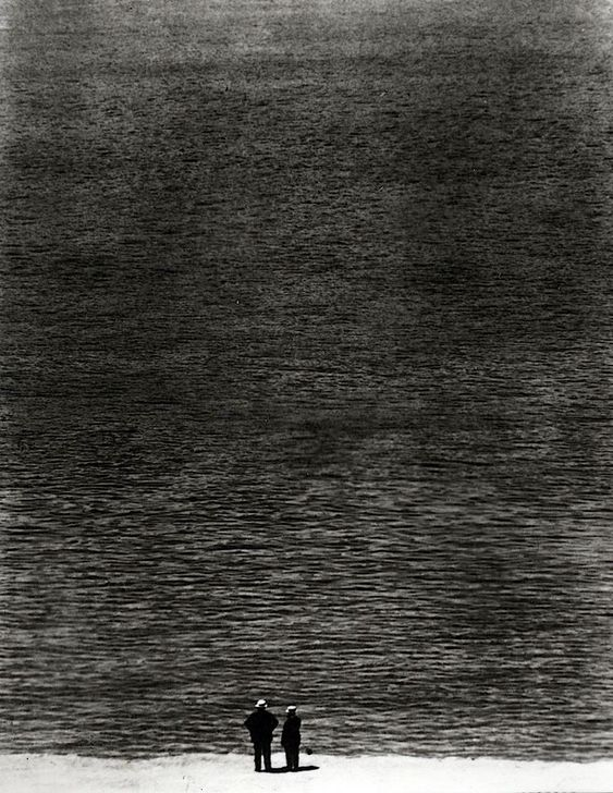 Two Men and the Giant Ocean, 1921  |  Ralph Steiner