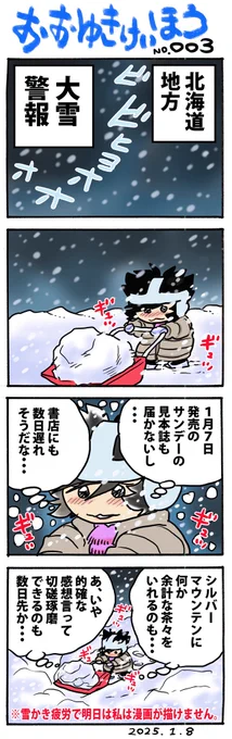 今週発売のサンデー(6号)を読んで、シルバーマウンテンの新展開に何か一言…と思ったのですが、残念ながら大雪のため届くのが遅くなりそうな… 