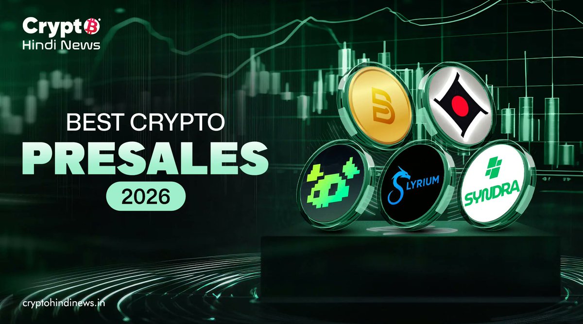 crypto_hi_news's tweet image. Best Crypto Presales January 2026: टॉप हाई-रिटर्न ऑप्शन की लिस्ट 
$BFX, $DSN, $KAMIRAI, $LYR, $SYN 

Read More, Visit - cryptohindinews.in/crypto-presale…

#CryptoHindiNews #BestCryptoPresale #TopHighReturn #Crypto #Presale #CryptoCommunity #token #project