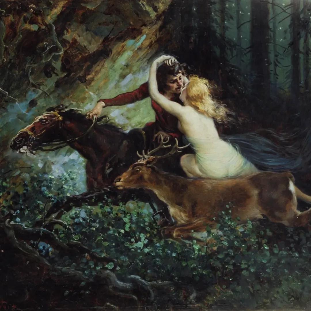 Elegia da Boêmia, 1917 por Adolf Liebsche, (Tcheco, 1857 - 1919). Óleo sobre tela.