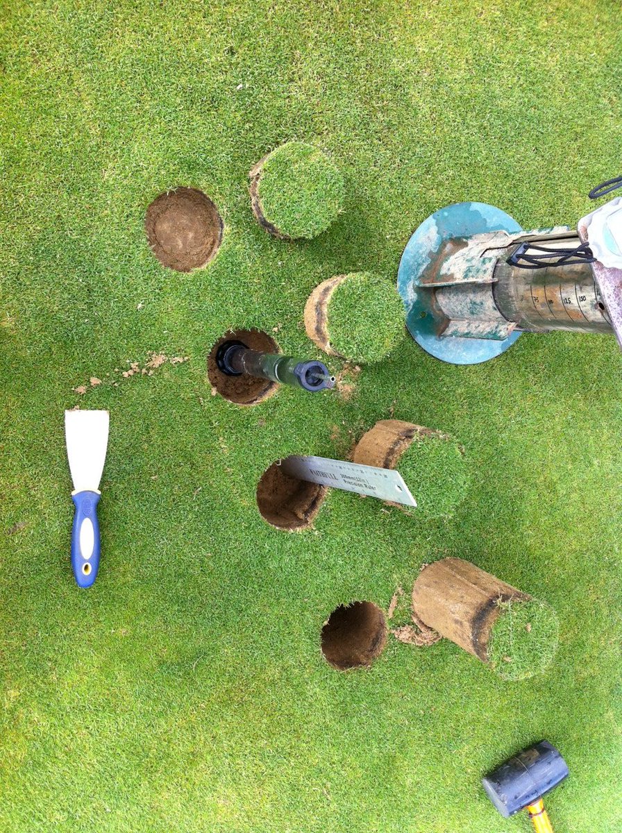 Testing is crucial when deciding what products to use. GYP-FLO has aided these greens with a black layer problem. Take out the guesswork! #workingwithnature