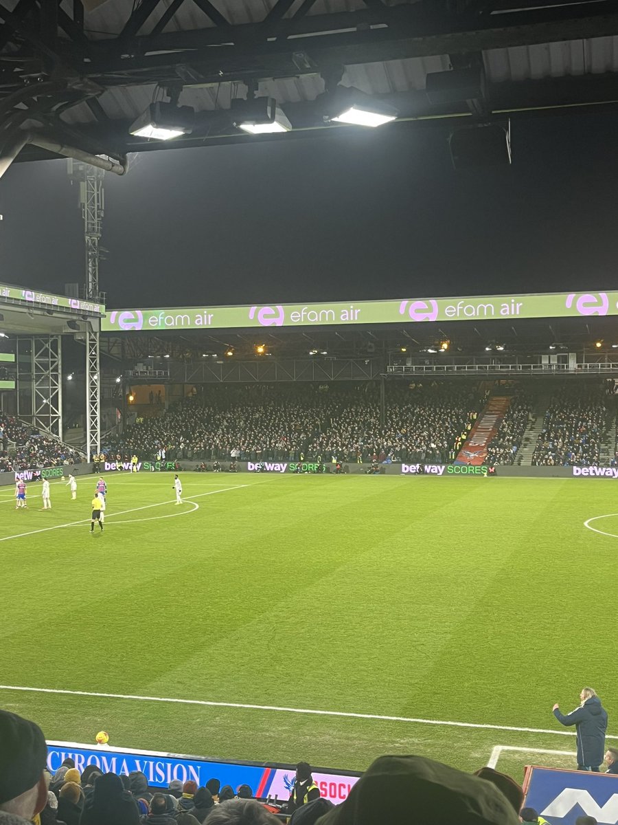 IanTaylor7's tweet image. Take the point and move on. Away support midweek in London again, was immense. That ref though……🤦🏾‍♂️ UTV! 💜💙