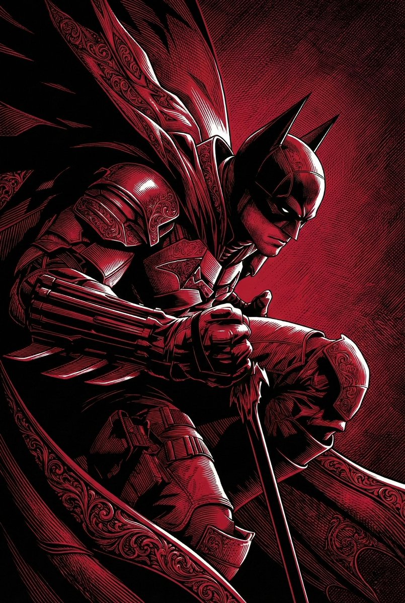 zv_studio's tweet photo. The Crimson Archives. 🩸
Reimagining icons through the lens of intricate engraving.

Four legends. One bloodline.
⚔️ The White Wolf
🦇 The Dark Knight
🪓 The God of War
🎈 The Eater of Worlds

Which engraving cuts the deepest?
👇
#TheWitcher #Batman #GodOfWar #itmovie #DigitalArt https://t.co/CSPZ2IyjSQ